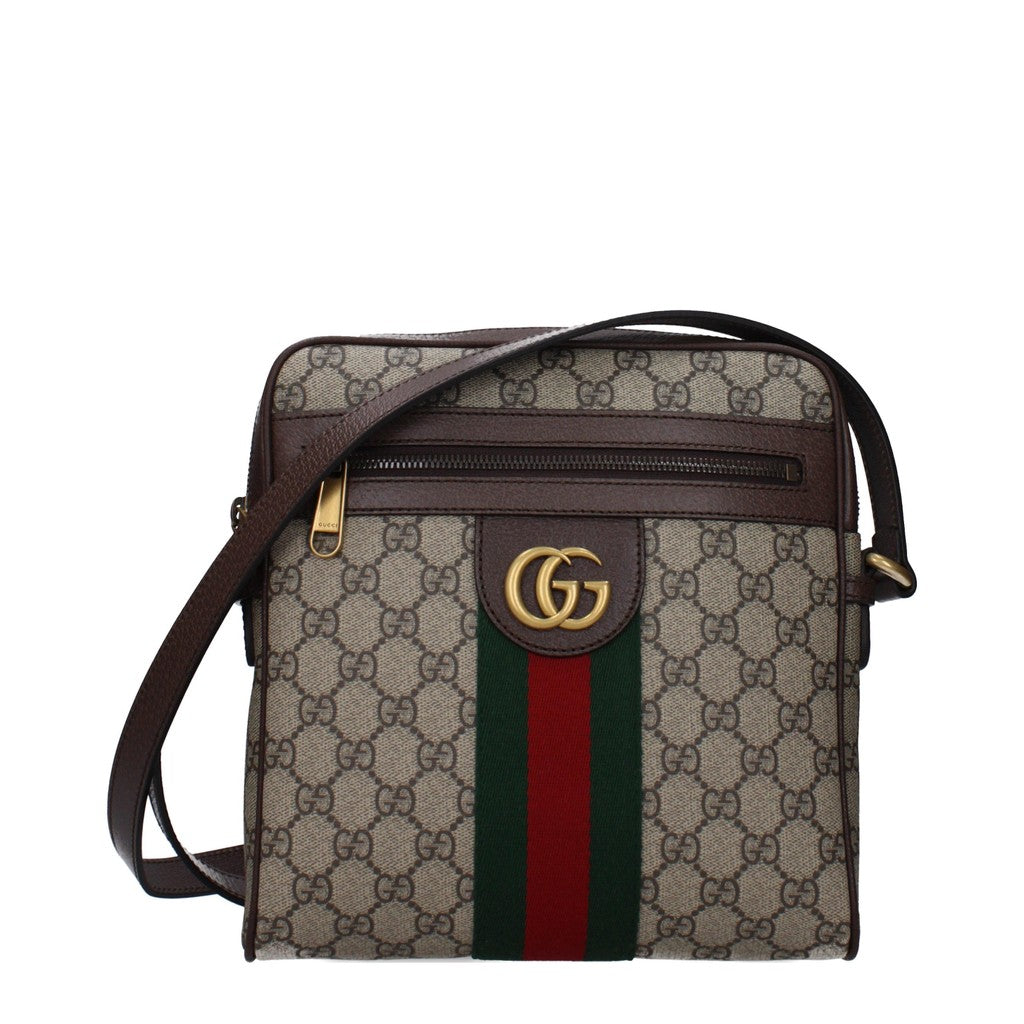 Gucci Vierkante crossbodytas van stof – Beige