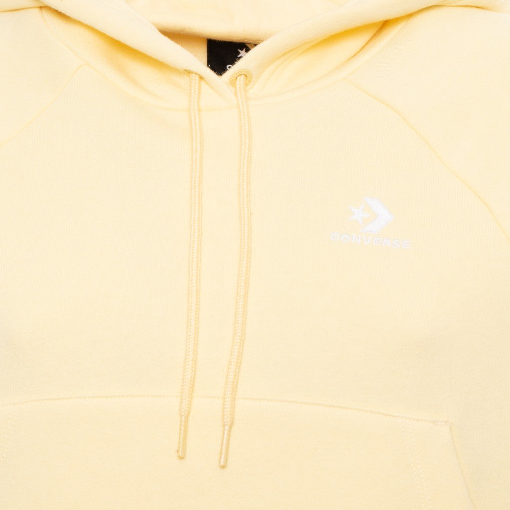 Converse Cropped hoodie met fleece binnenkant en geborduurd logo – Lichtgeel