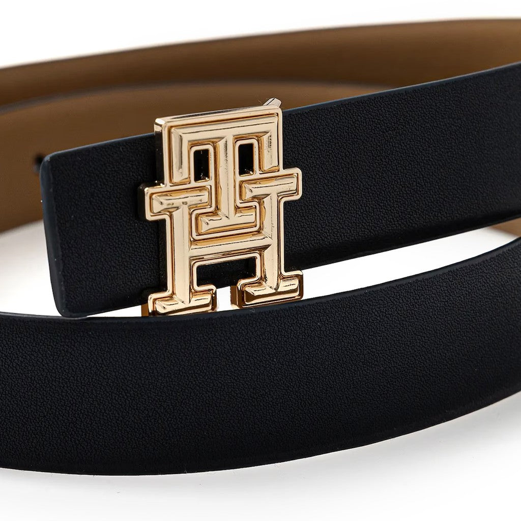 Tommy Hilfiger Leren riem Dames – Zwart