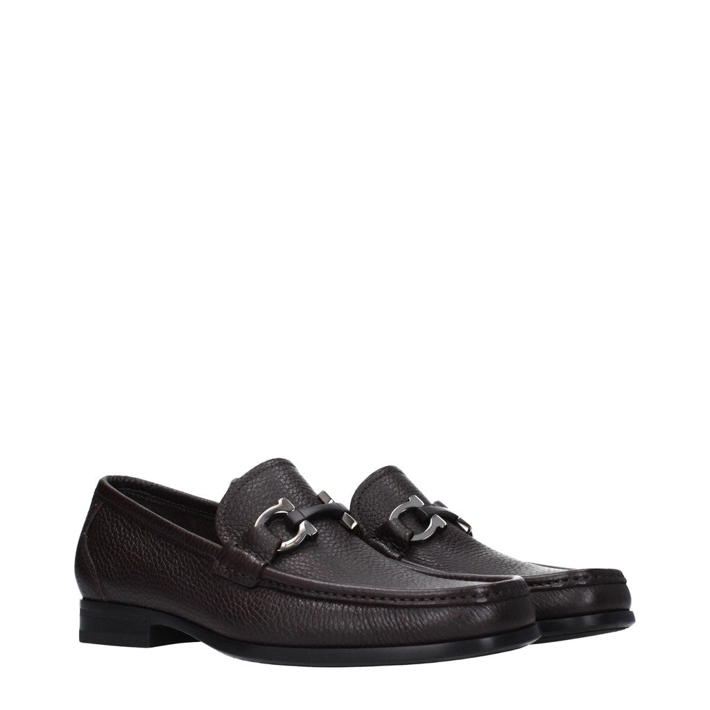 Salvatore Ferragamo Grandioso Loafers met ronde neus – Grijs / Bruin