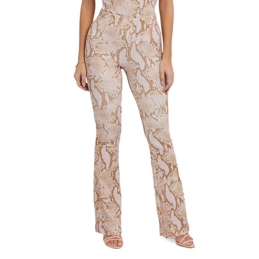 Guess Broek met pythonprint en uitlopende pijpen – Meerkleurig