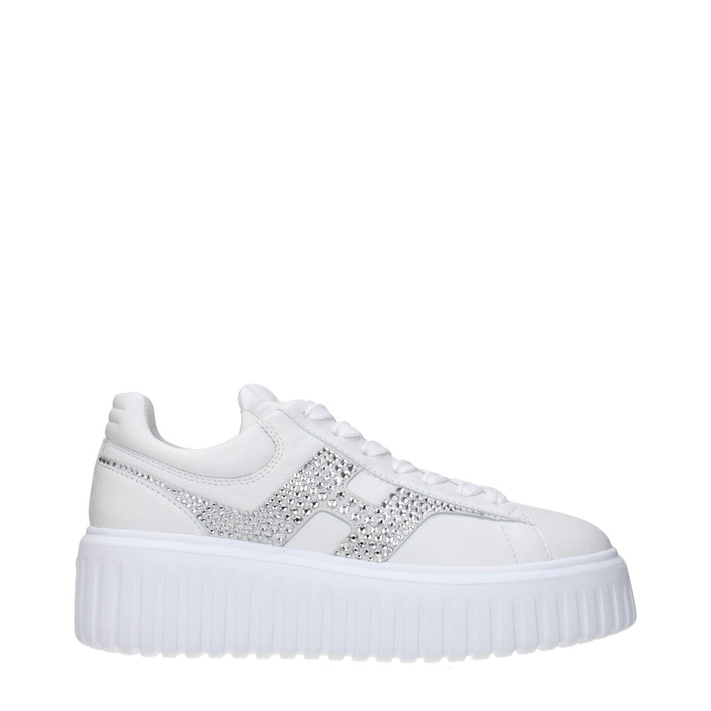 Hogan H-Stripes Sneakers met plateauzool en veters – Wit