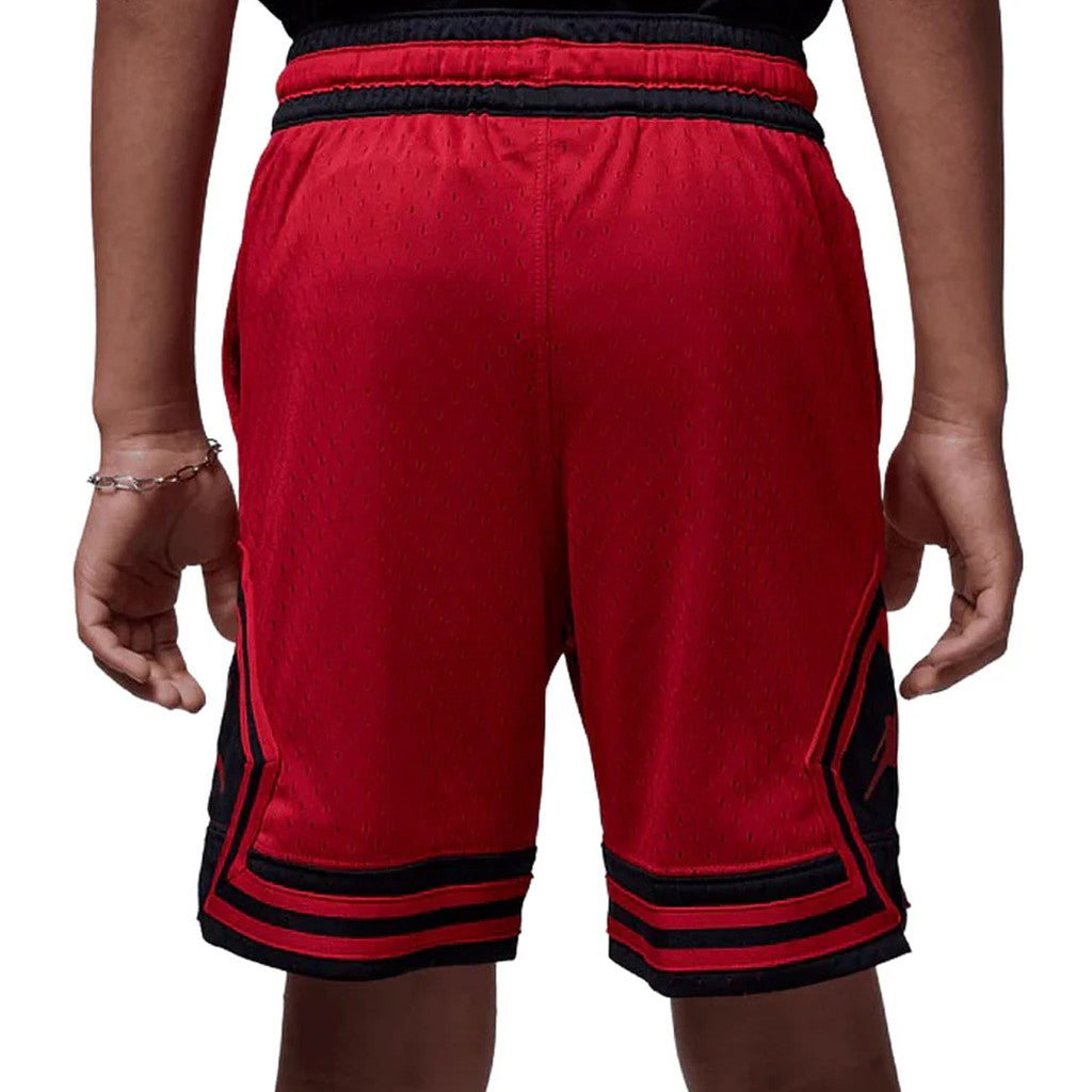 Jordan Kids Tweekleurige sportshort met trekkoord – Rood / Zwart