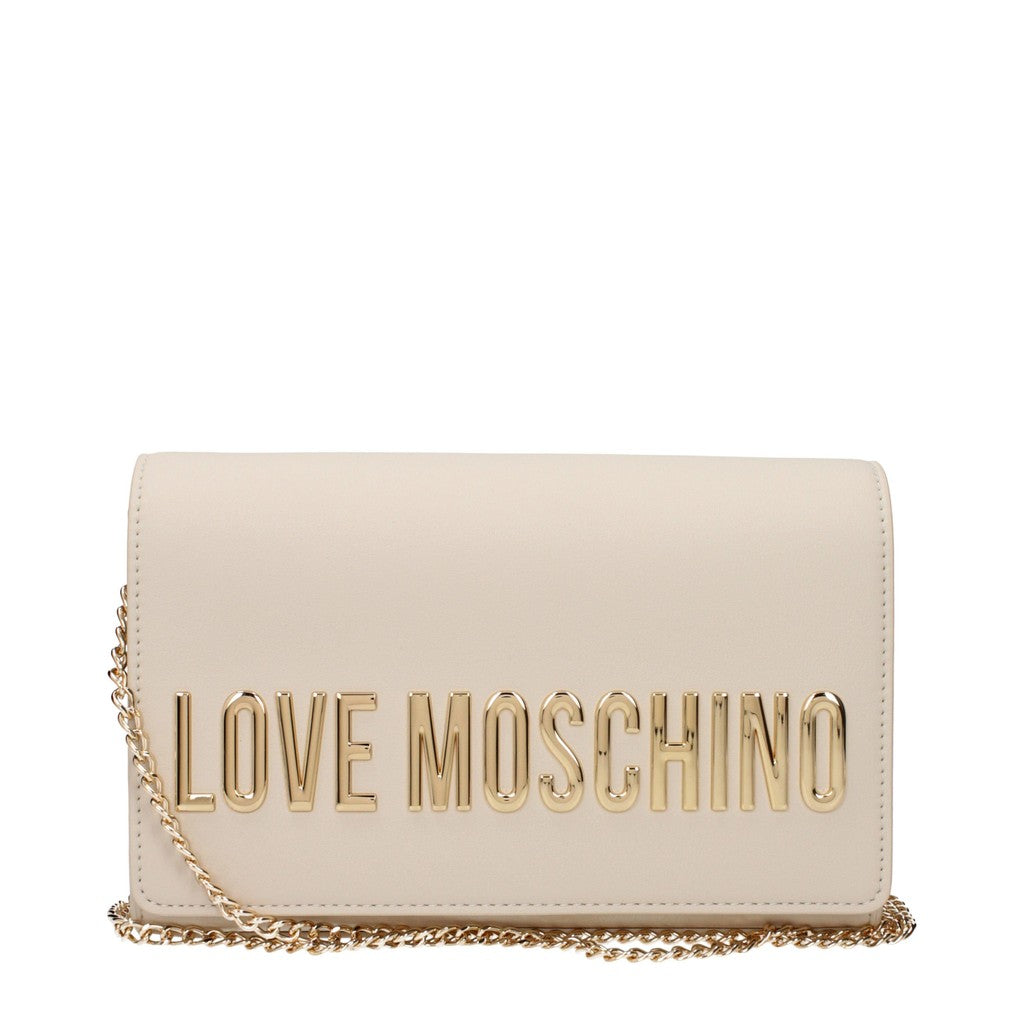 Love Moschino Compacte crossbodytas van polyurethaan – Ivoor