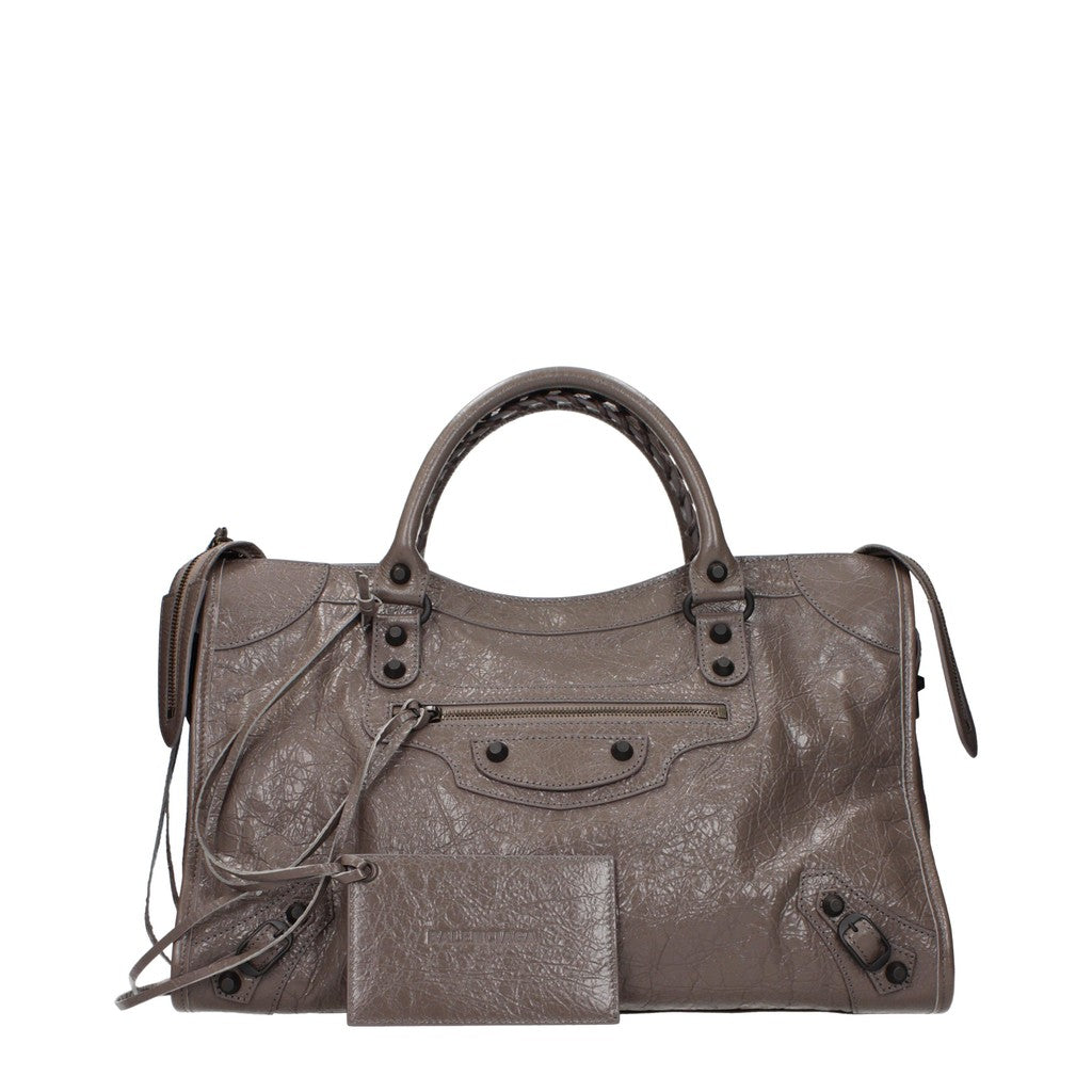 Balenciaga Ruime handtas met ritssluiting en schouderband – Taupe