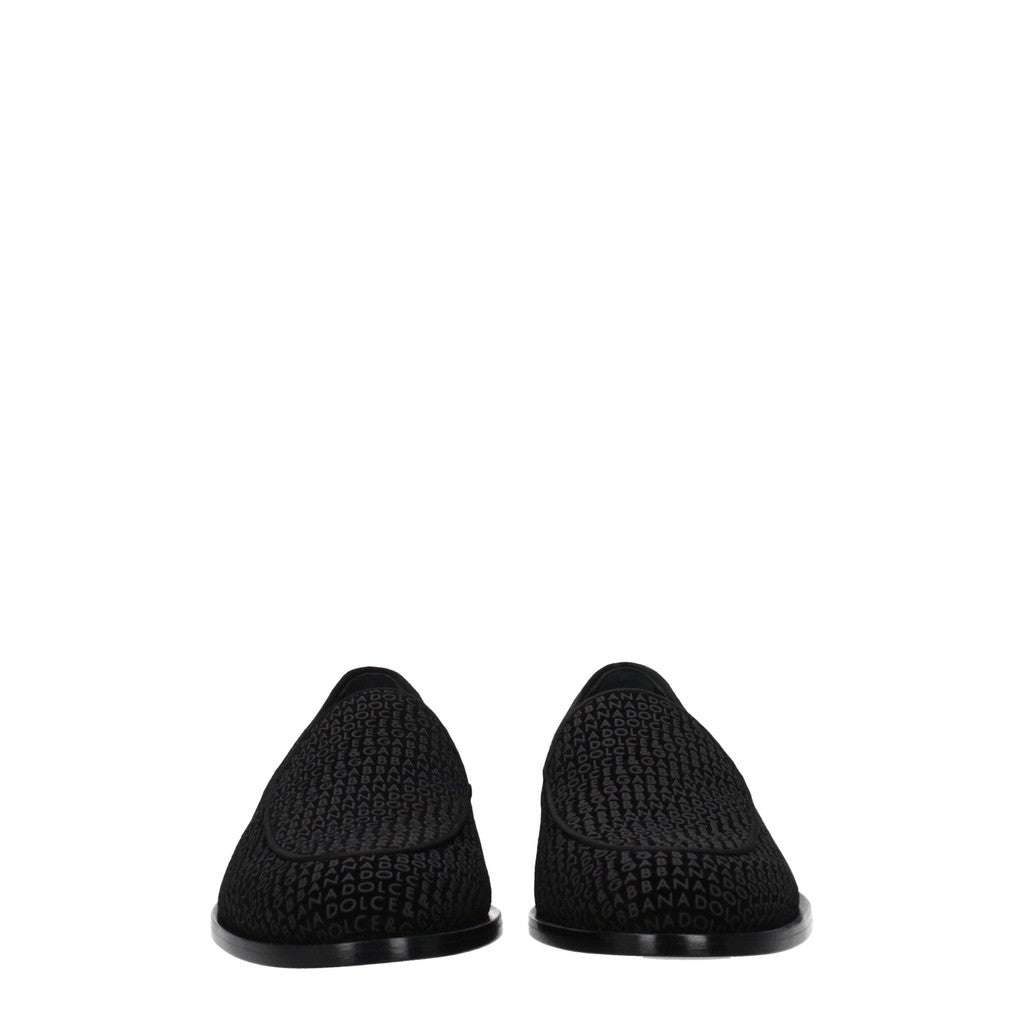 Dolce & Gabbana Fluwelen loafers – Zwart