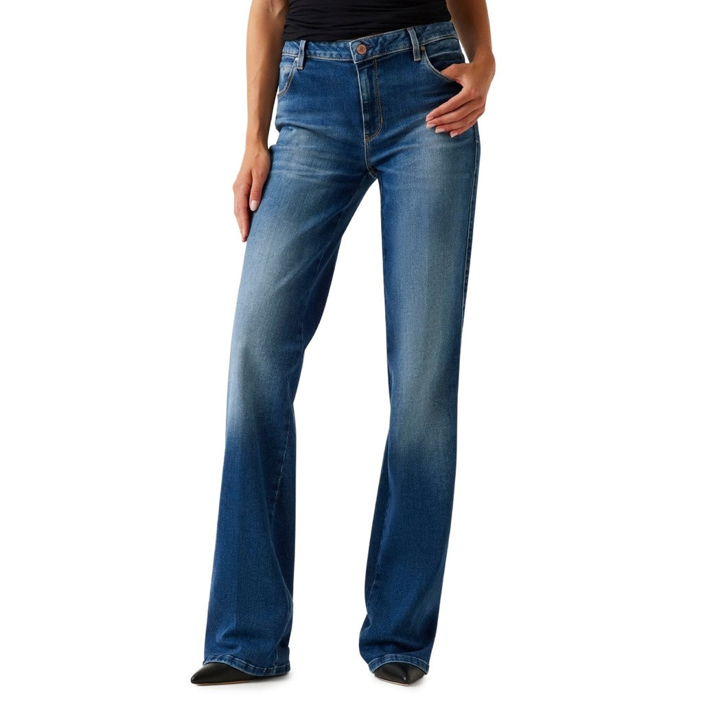 Guess Jeans met rechte pijp en logo – Blauw