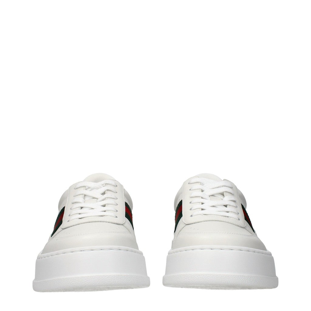 Gucci Sneakers van leer en stof met veters – Wit