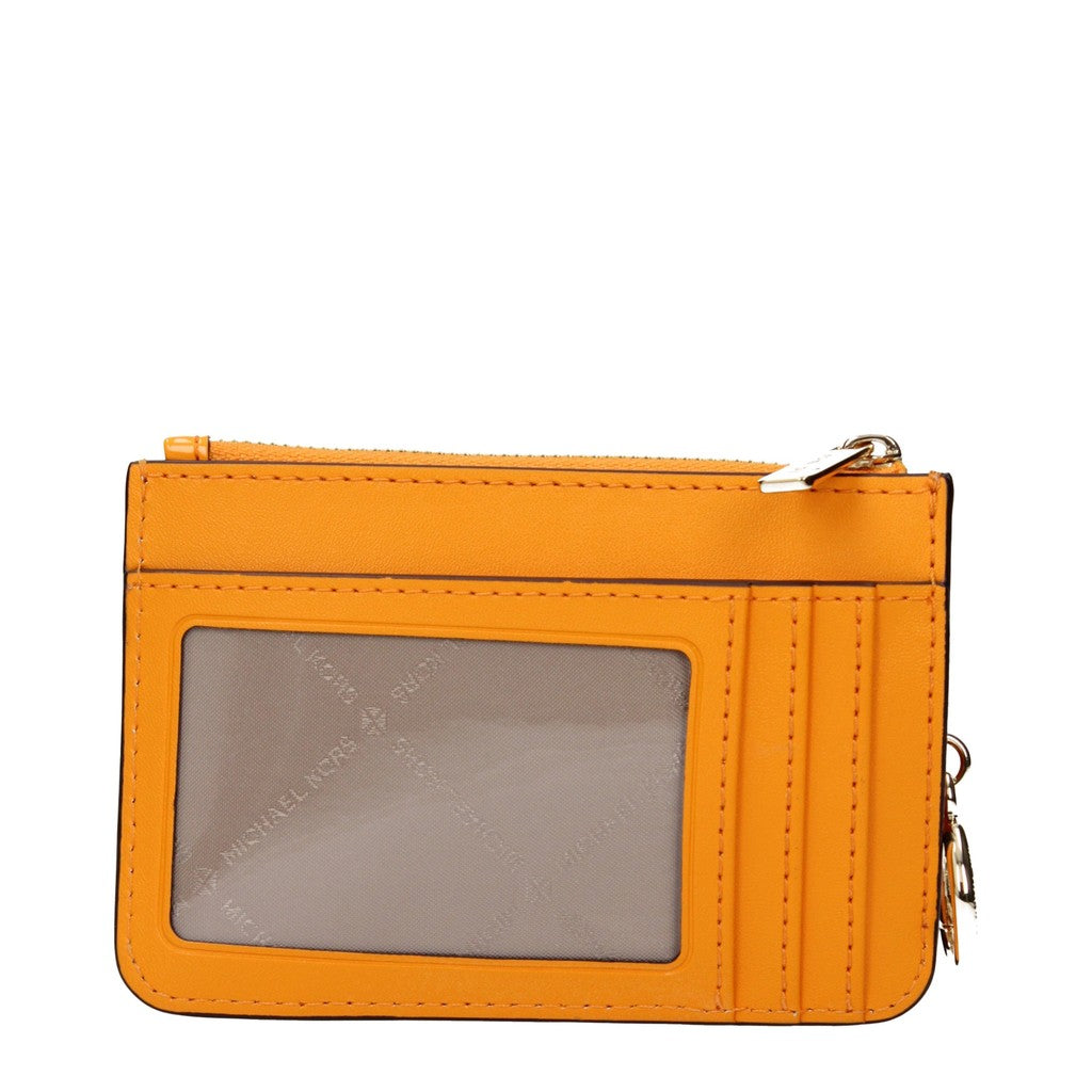 Michael Kors Jet Set Lakleren portemonnee met ritssluiting – Oranje