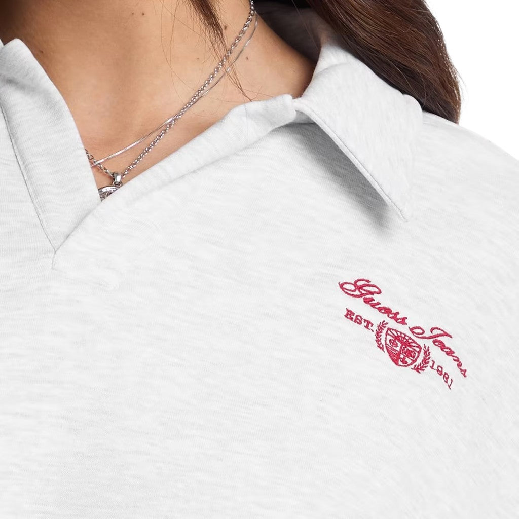 Guess Sweater met geborduurd logo – Grijs