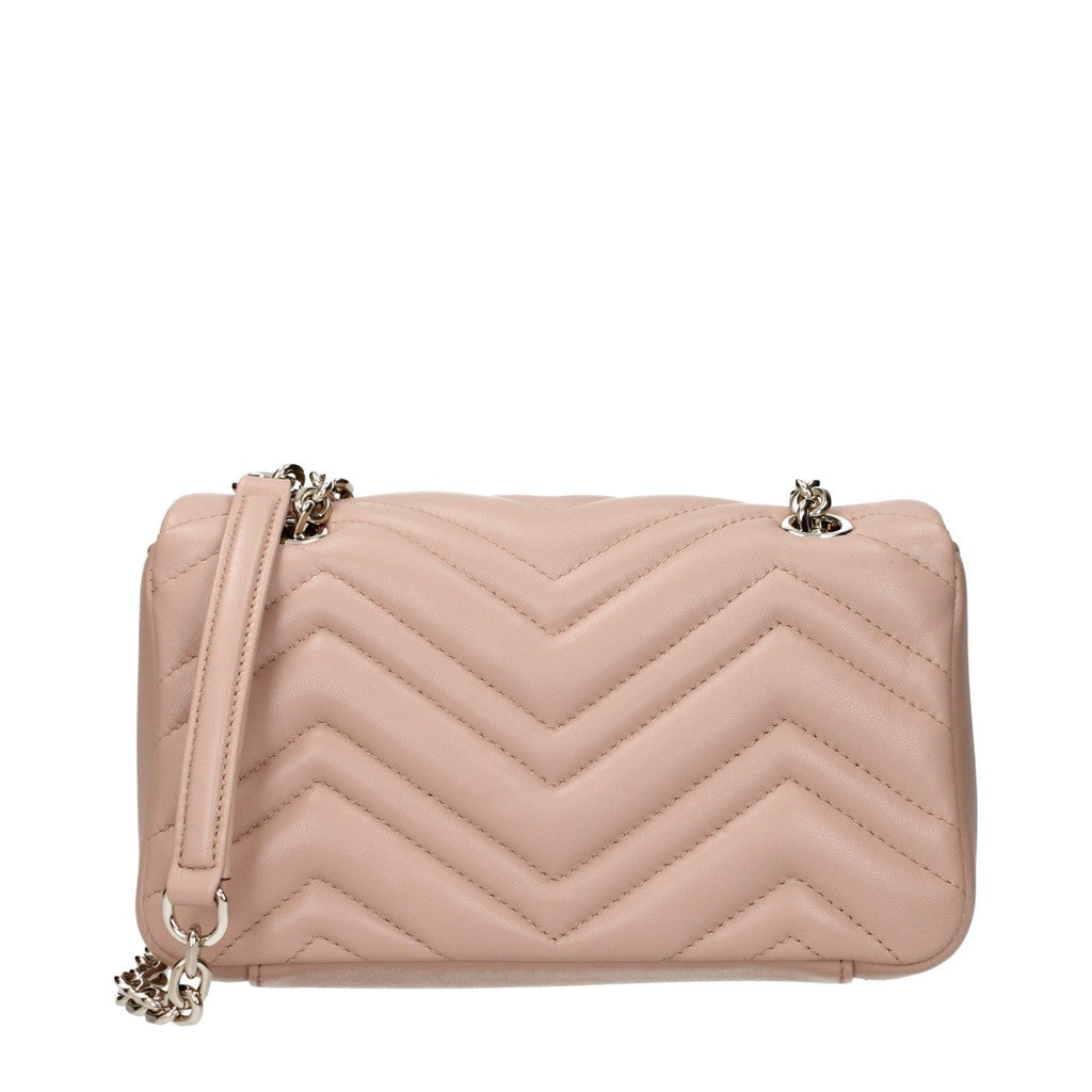 Gucci GG Marmont Schoudertas Small met platinakleurige details – Lichtroze