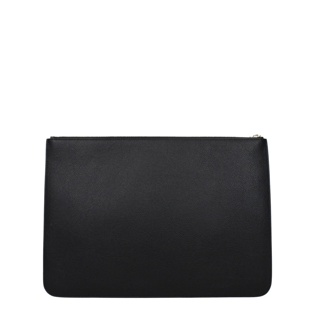 Balenciaga Ruime leren clutch – Zwart
