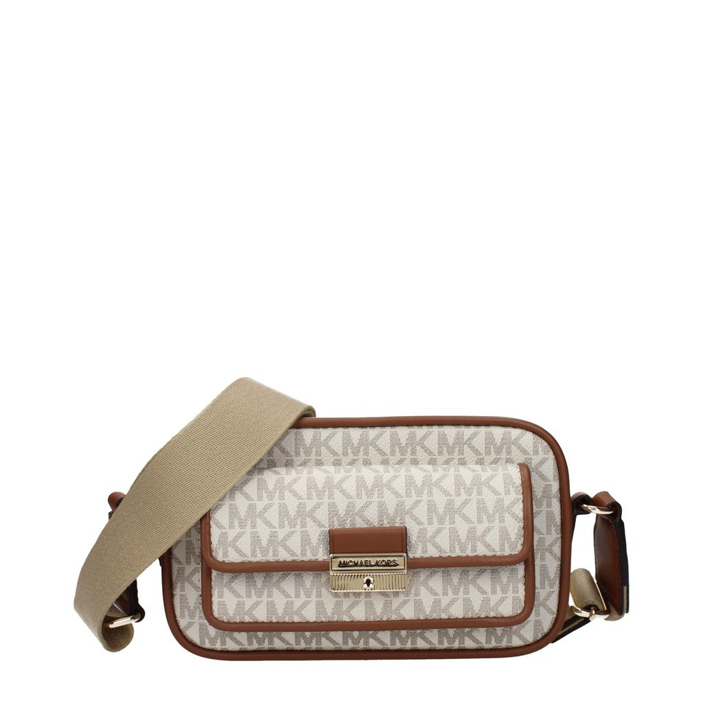 Michael Kors Bradshaw Kleine crossbodytas met 3 kaartvakken – Beige / Bruin