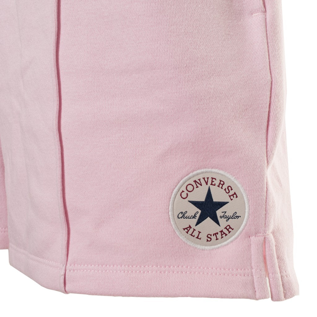 Converse Effen short met zakken en logo – Lichtroze