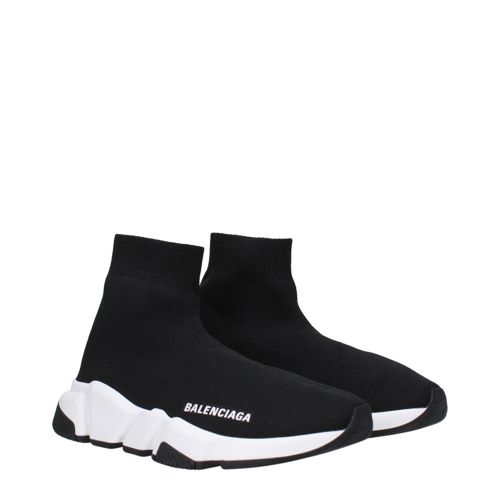 Balenciaga Speed Sneakers van textiel met rubberen zool – Zwart / Wit