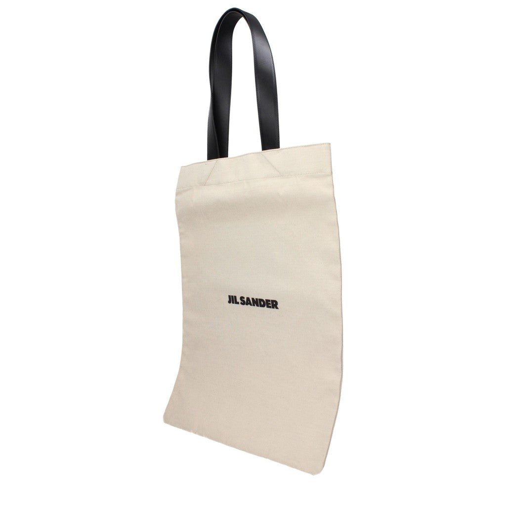 Jil Sander Flat Shopper Large – Beige / Zwart