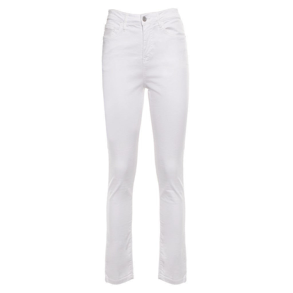 Guess Broek met vier zakken en logo – Wit
