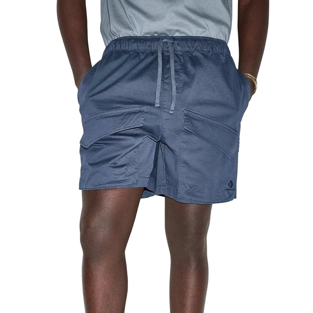 Converse Bermuda short met trekkoord en logo – Blauw
