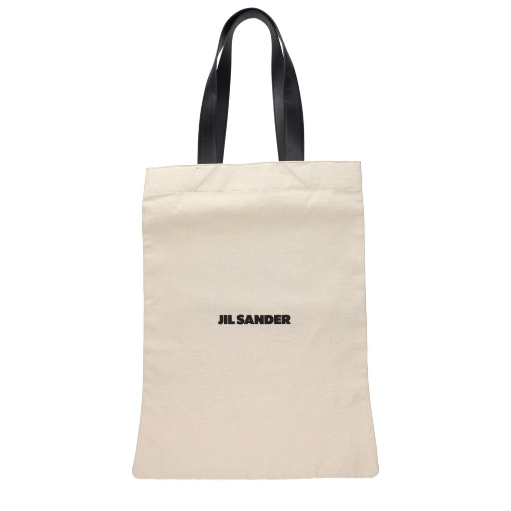 Jil Sander Flat Shopper Large – Beige / Zwart