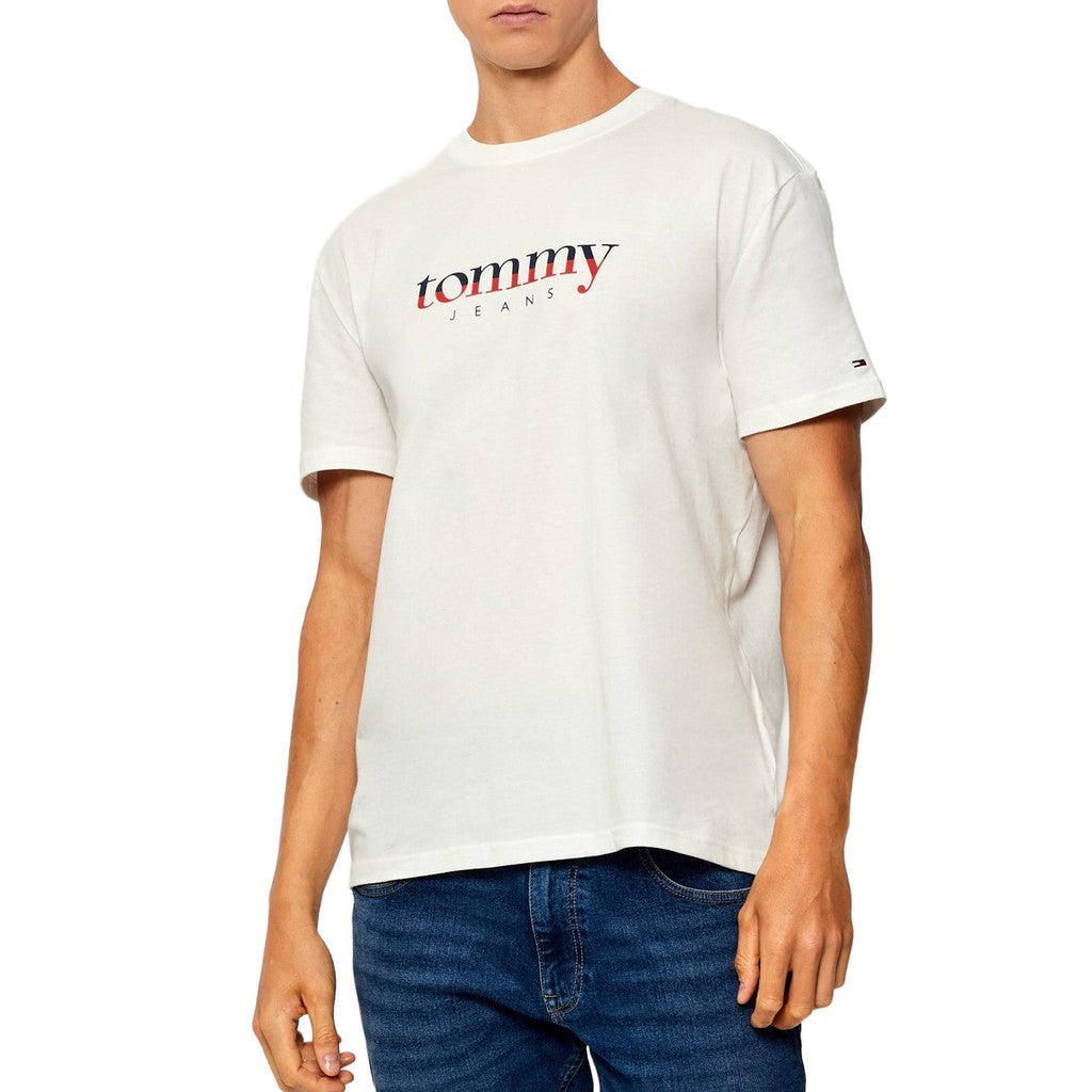 Tommy Jeans Regular Fit T-shirt met bedrukt logo – Ecru