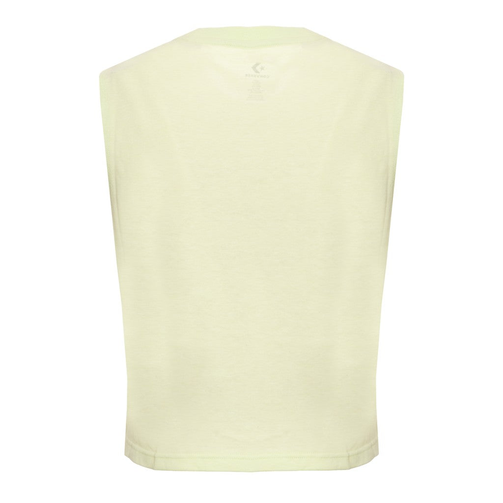 Converse Cropped tanktop met bedrukt logo – Lichtgeel