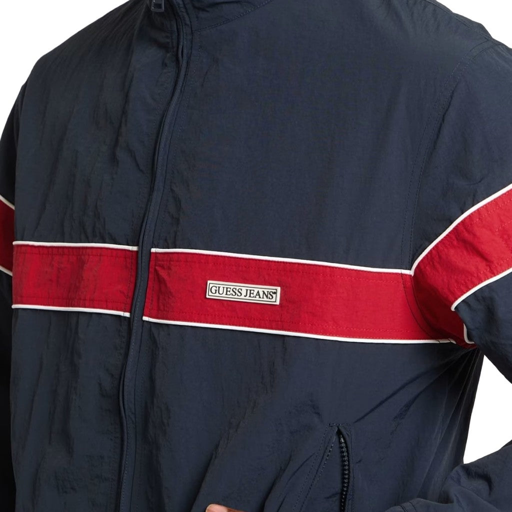 Guess Jas met opstaande kraag en ritssluiting Heren – Blauw