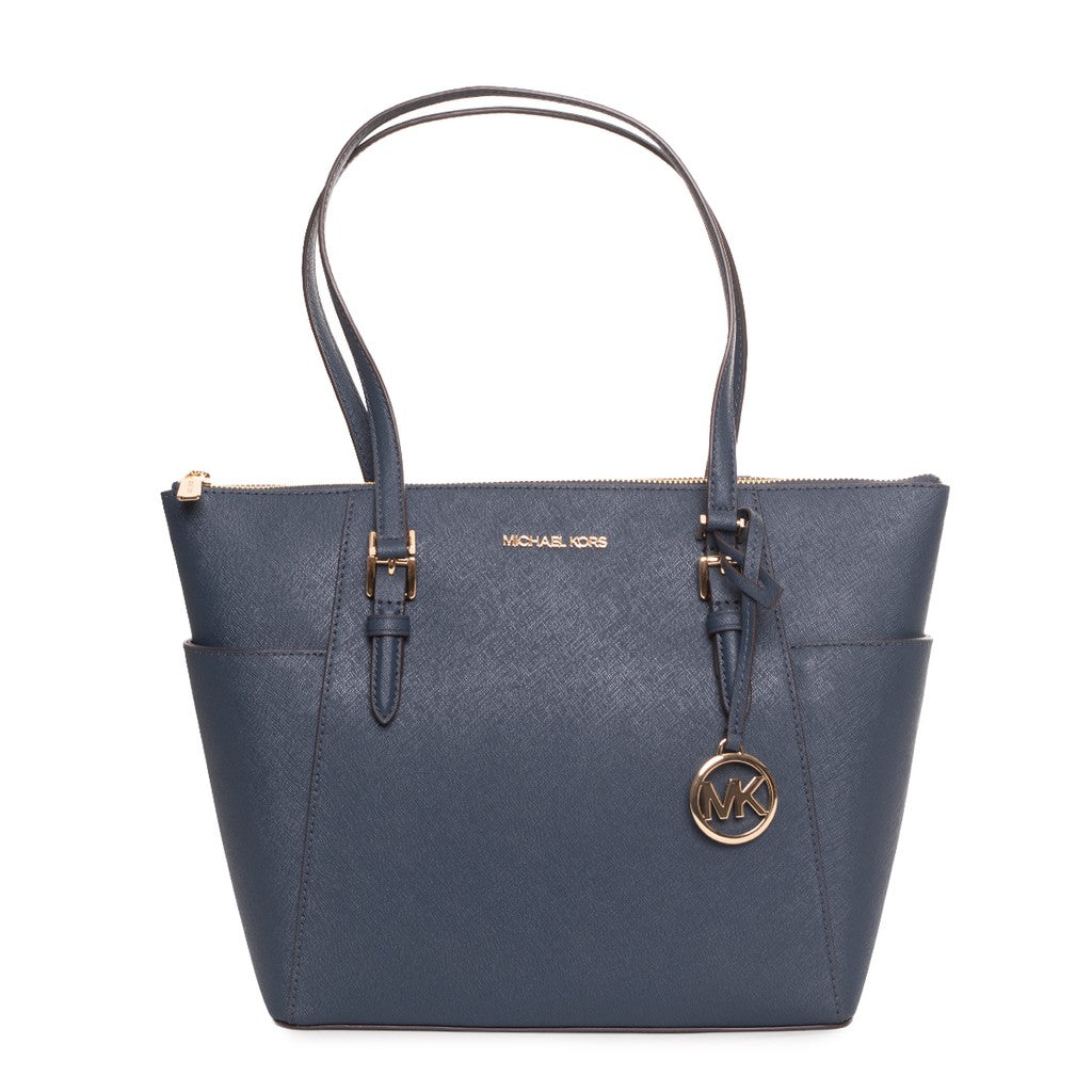 Michael Kors Charlotte Shopper met logo en ritssluiting – Marineblauw