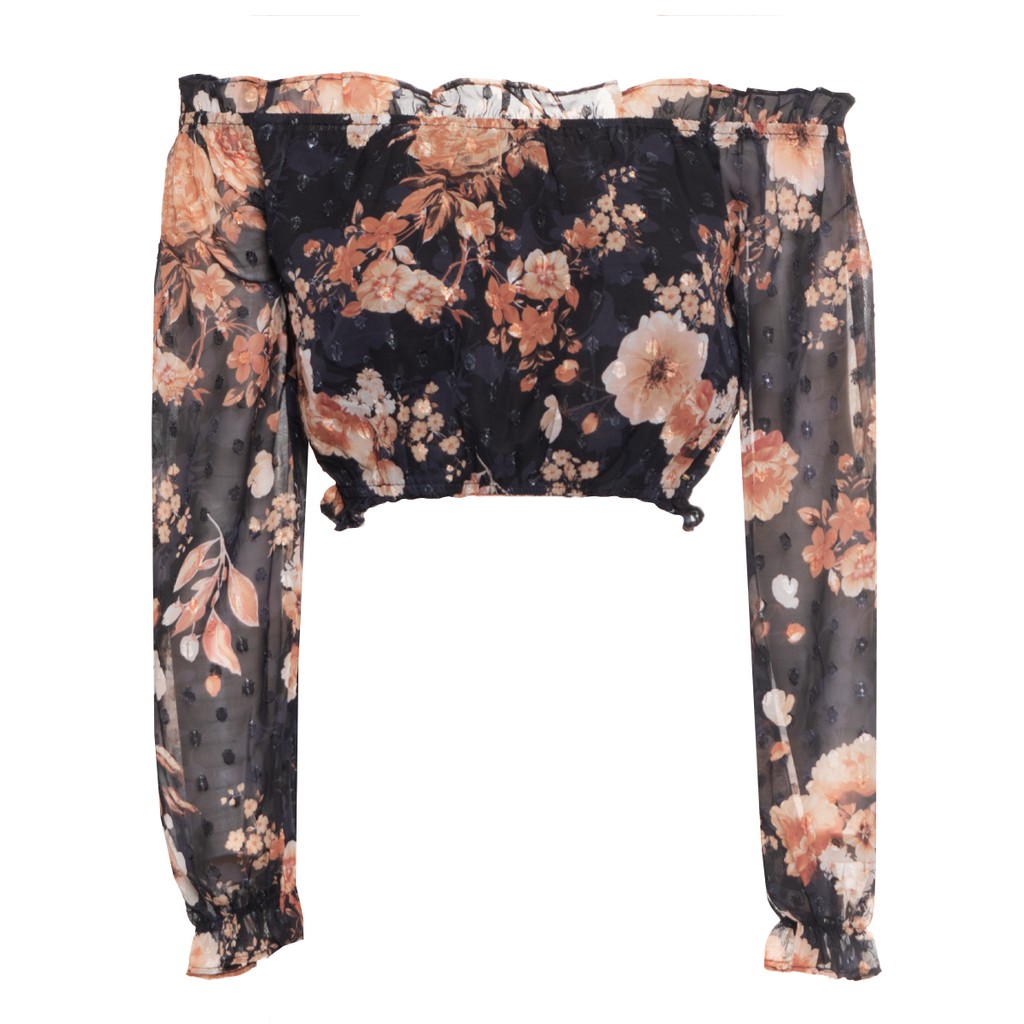 Guess Blouse met bloemendessin en lange mouwen – Meerkleurig