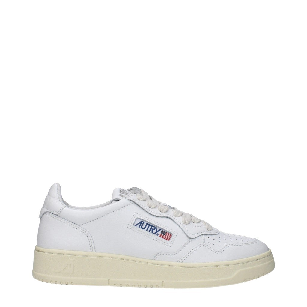Autry Medalist Sneakers van leer met veters – Wit