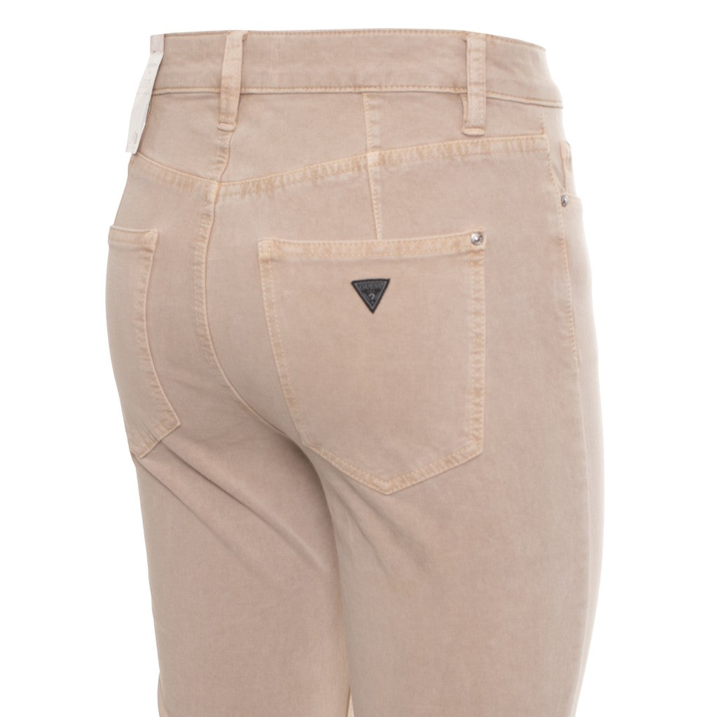 Guess Skinny broek met hoge taille – Beige