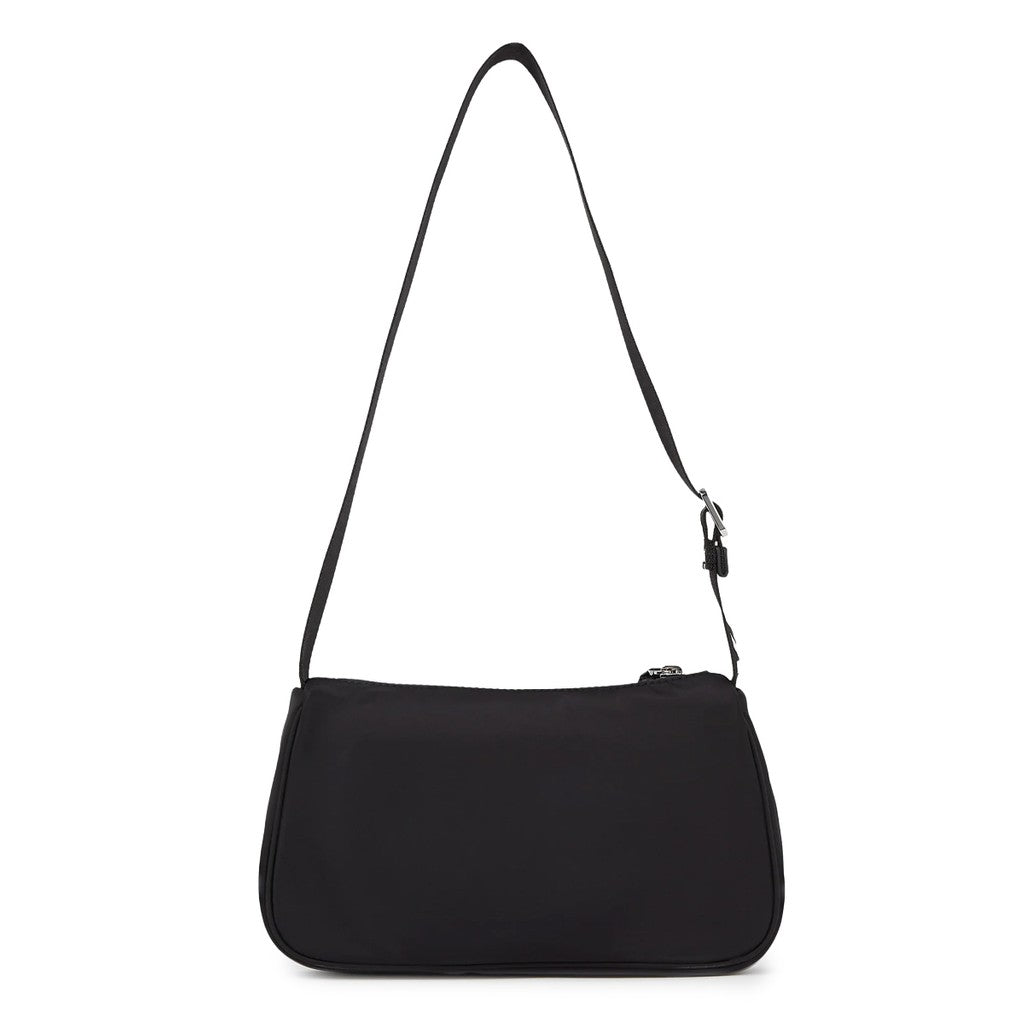 Karl Lagerfeld Crossbodytas met bedrukt logo en ritssluiting – Zwart