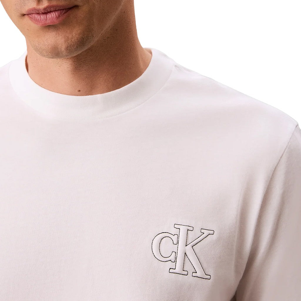 Calvin Klein T-shirt met geborduurd logo – Wit