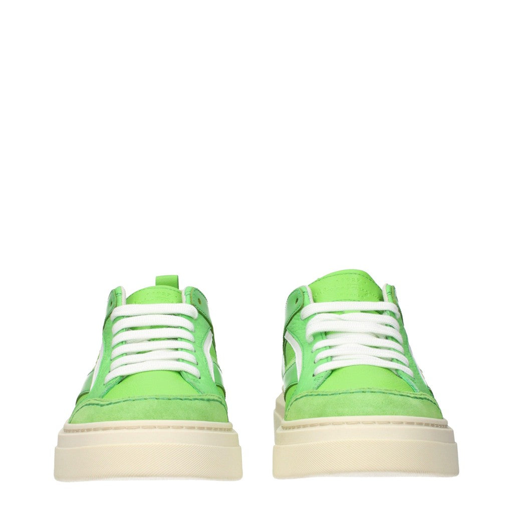 Salvatore Ferragamo Cassina Sneakers van leer en suède – Groen