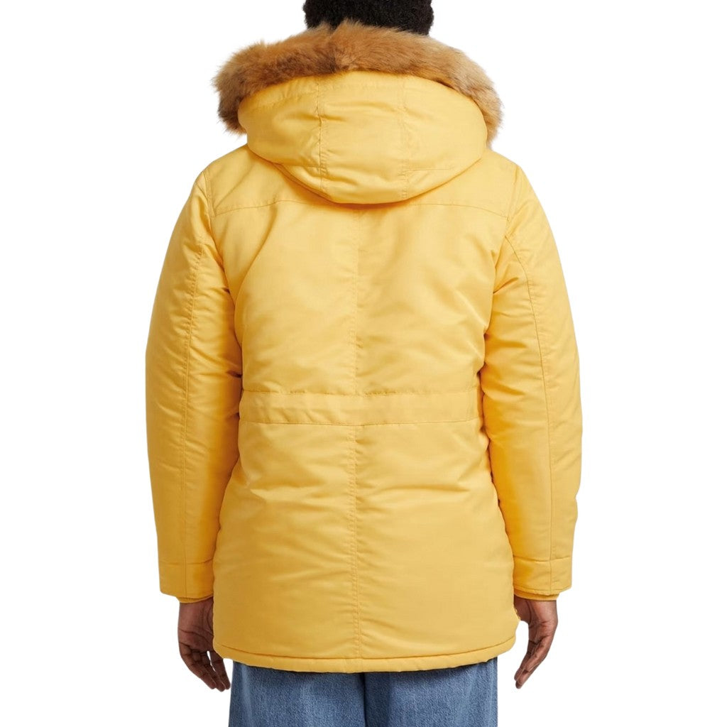 Guess Jas met capuchon en trekkoord – Geel