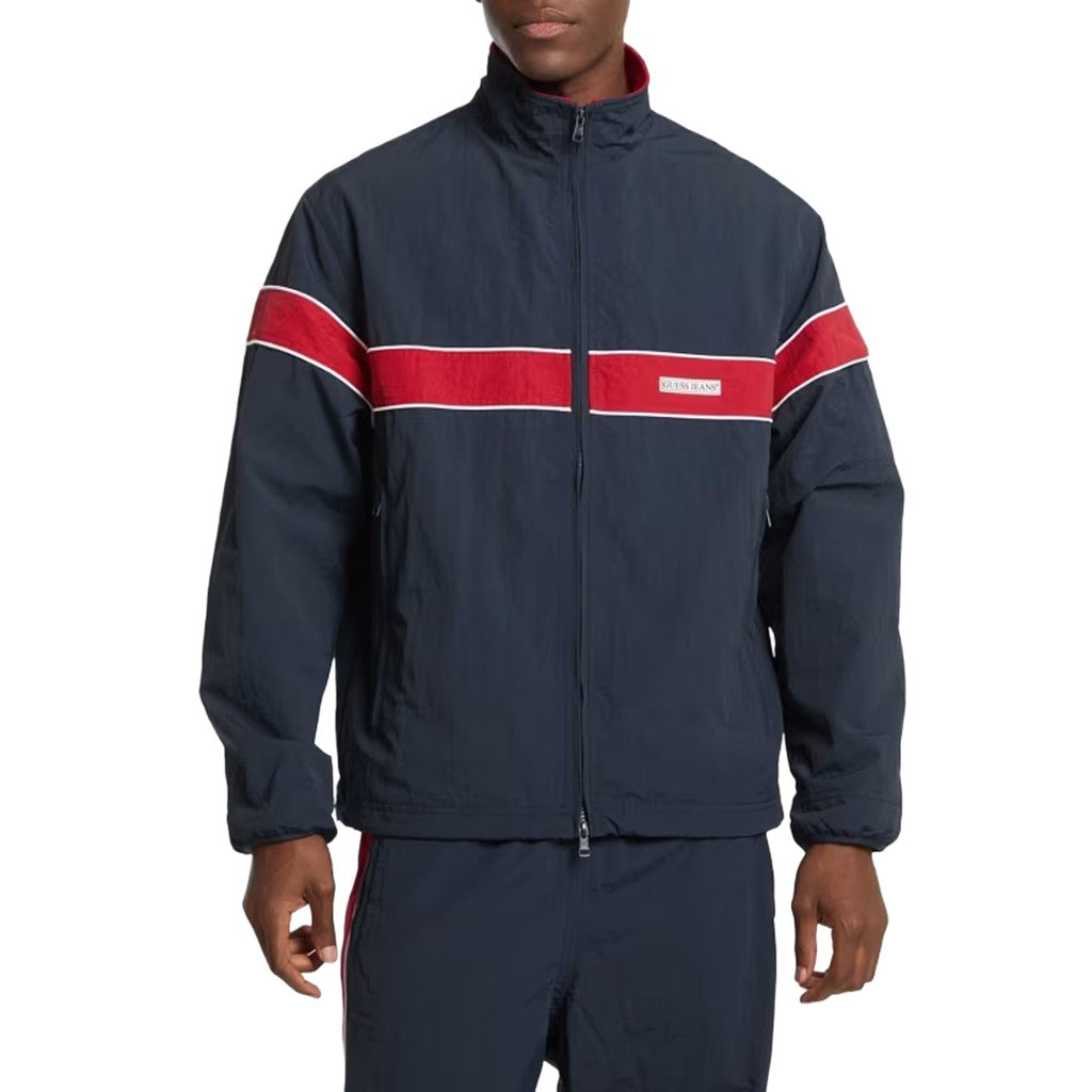 Guess Jas met opstaande kraag en ritssluiting Heren – Blauw
