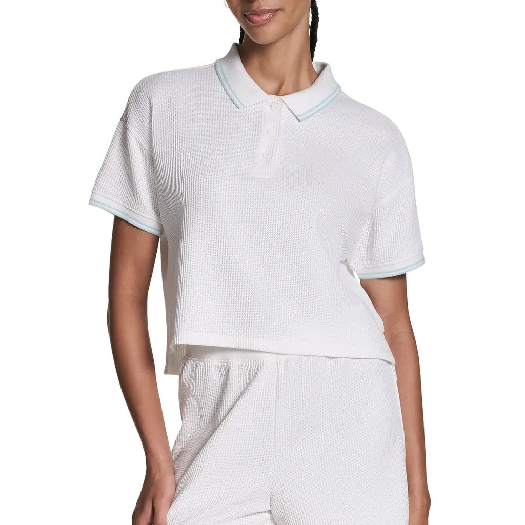 Converse Cropped polo met korte mouwen – Wit