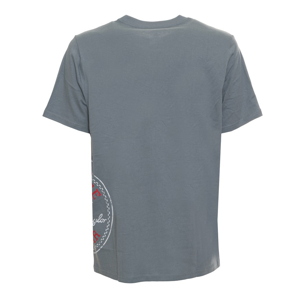 Converse T-shirt met print en bedrukt logo – Grijs