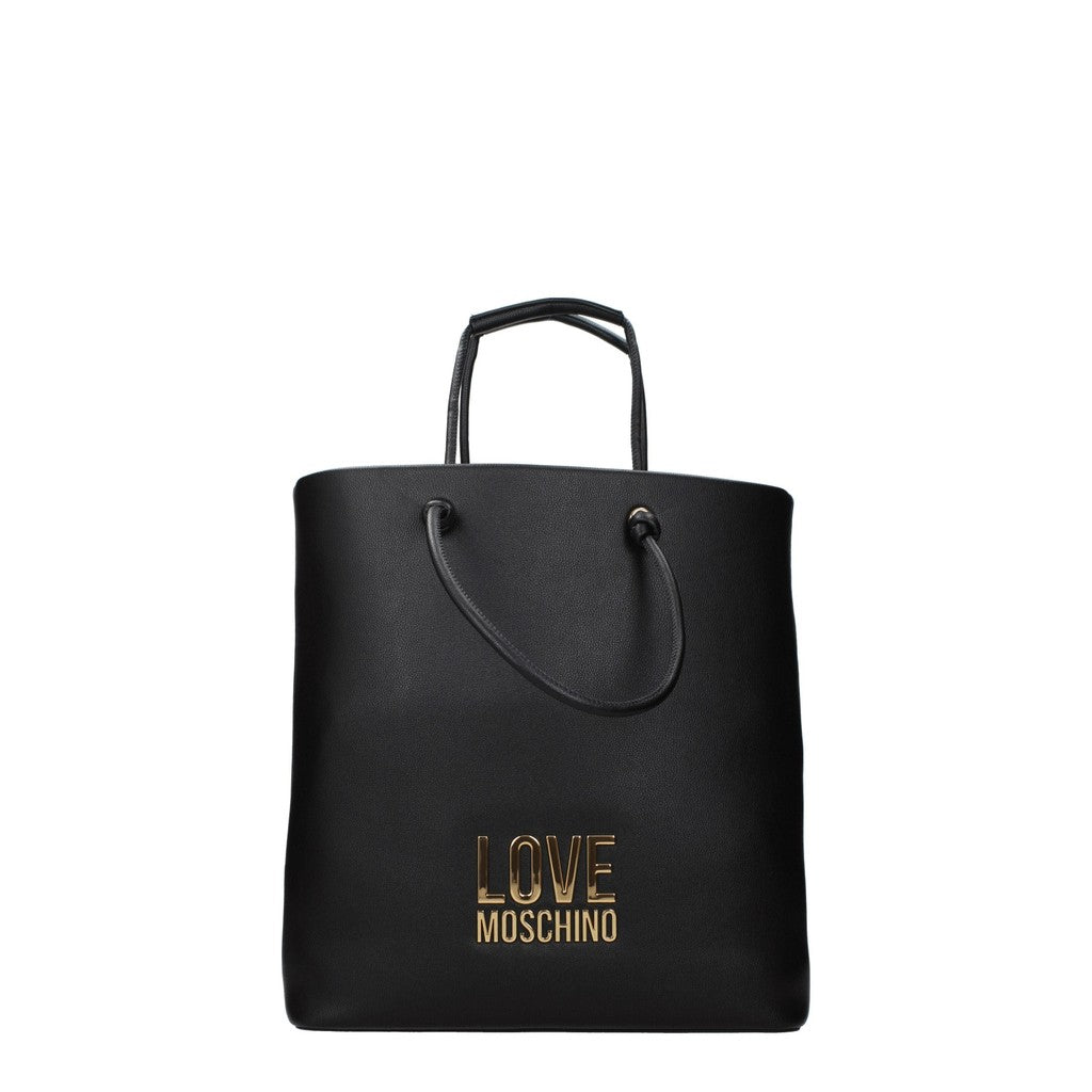 Love Moschino Ruime shopper met goudkleurige details – Zwart