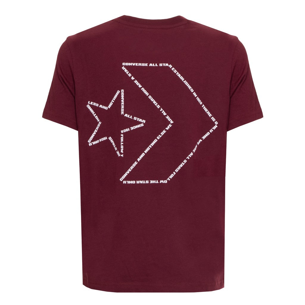 Converse T-shirt met ronde hals en logo – Bordeaux