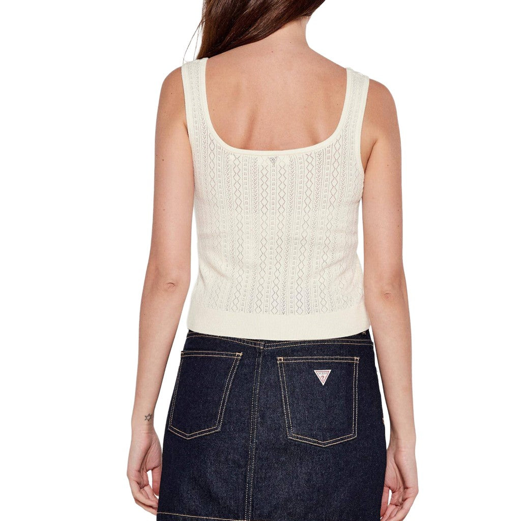 Guess Effen top met bretels – Wit