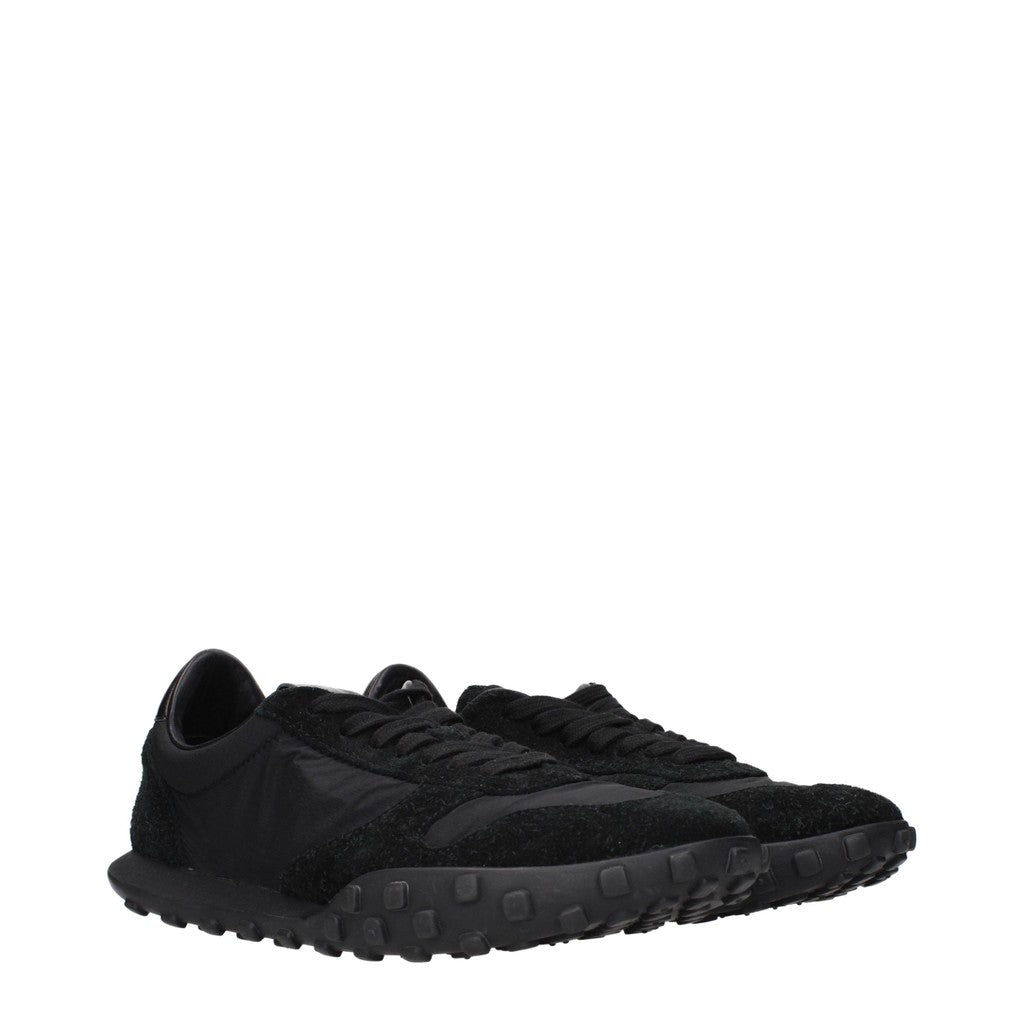 Jil Sander Moon Sneakers van textiel, suède en leer – Zwart