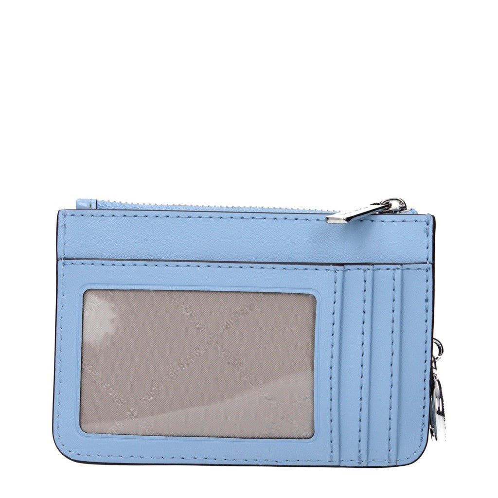 Michael Kors Jet Set Lakleren portemonnee met ritssluiting – Lichtblauw