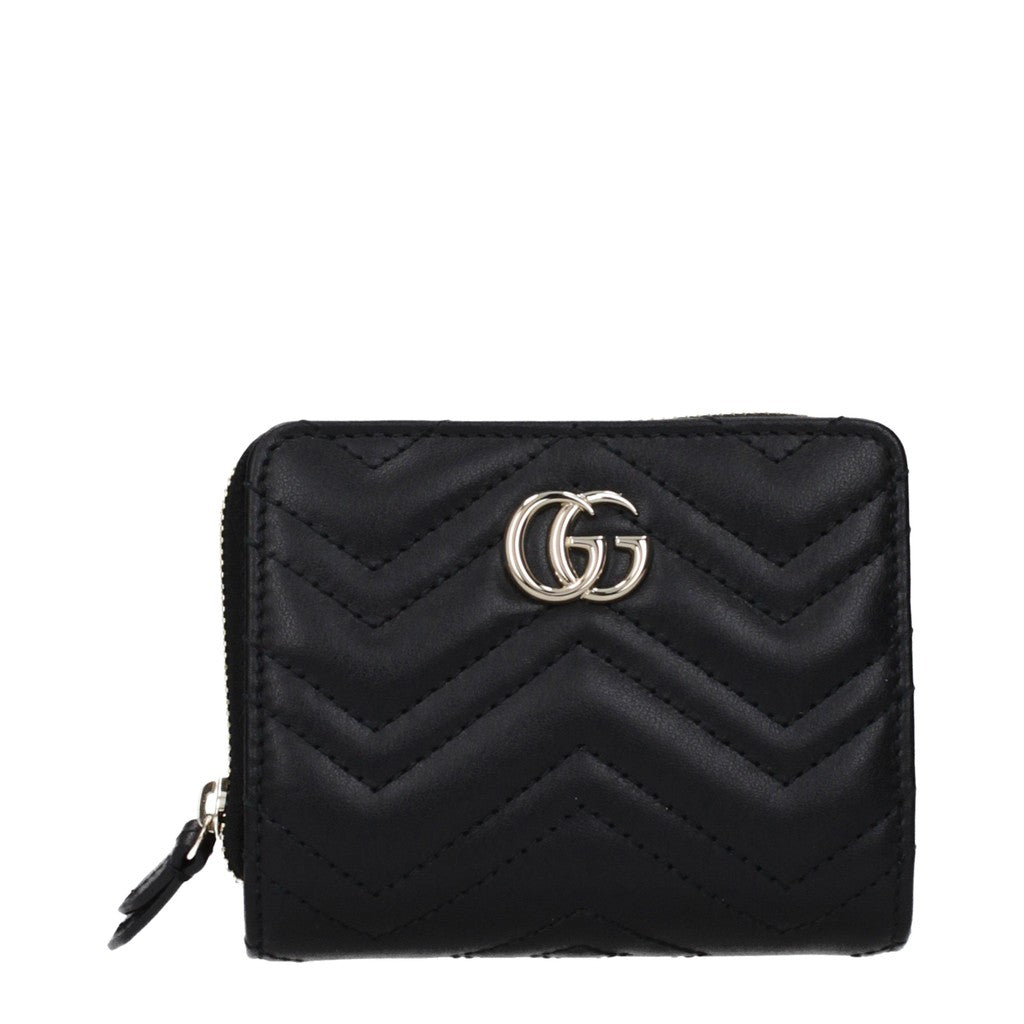 Gucci Compacte portemonnee met knoopsluiting – Zwart