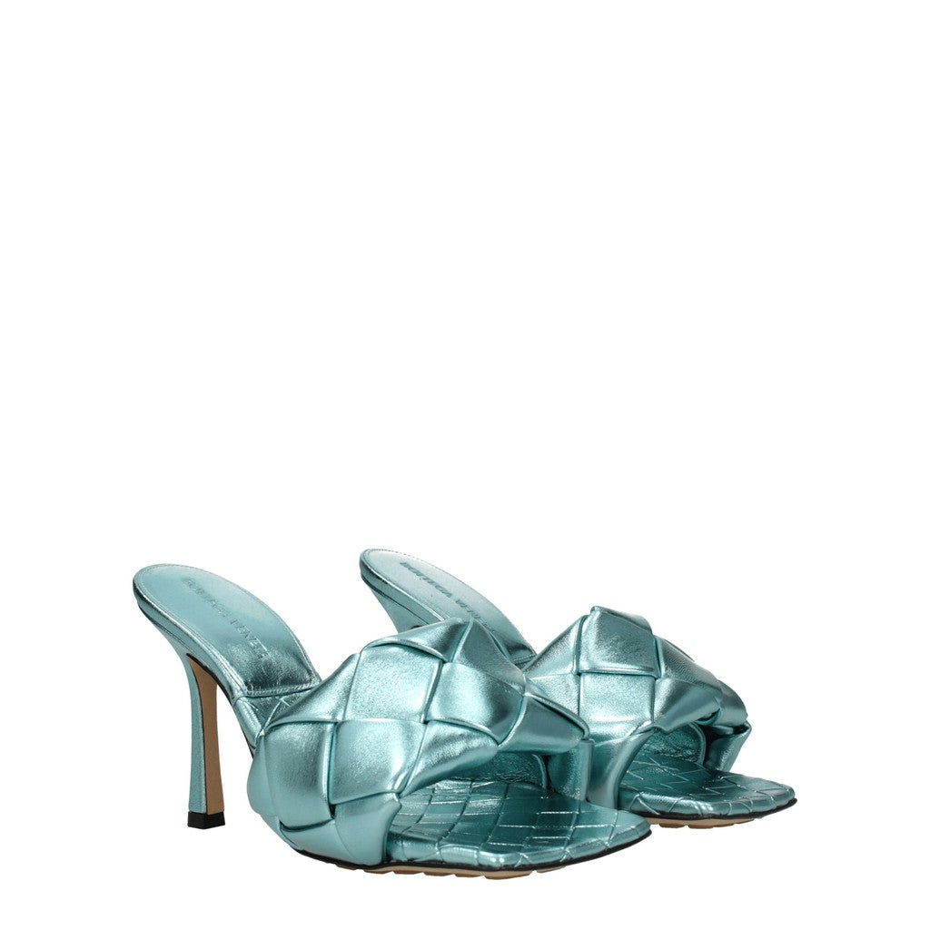 Bottega Veneta Sandalen met hak en rubberen zool – Lichtblauw