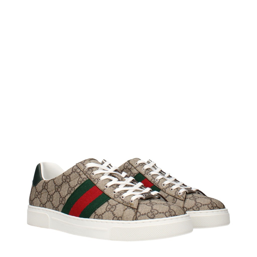 Gucci Ace Sneakers – Beige / Groen