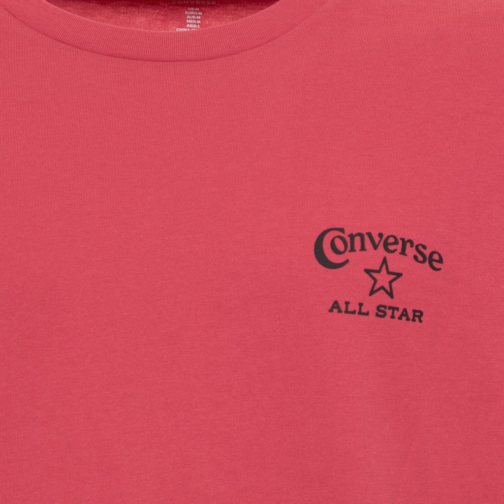 Converse T-shirt met ronde hals en bedrukt logo – Rood