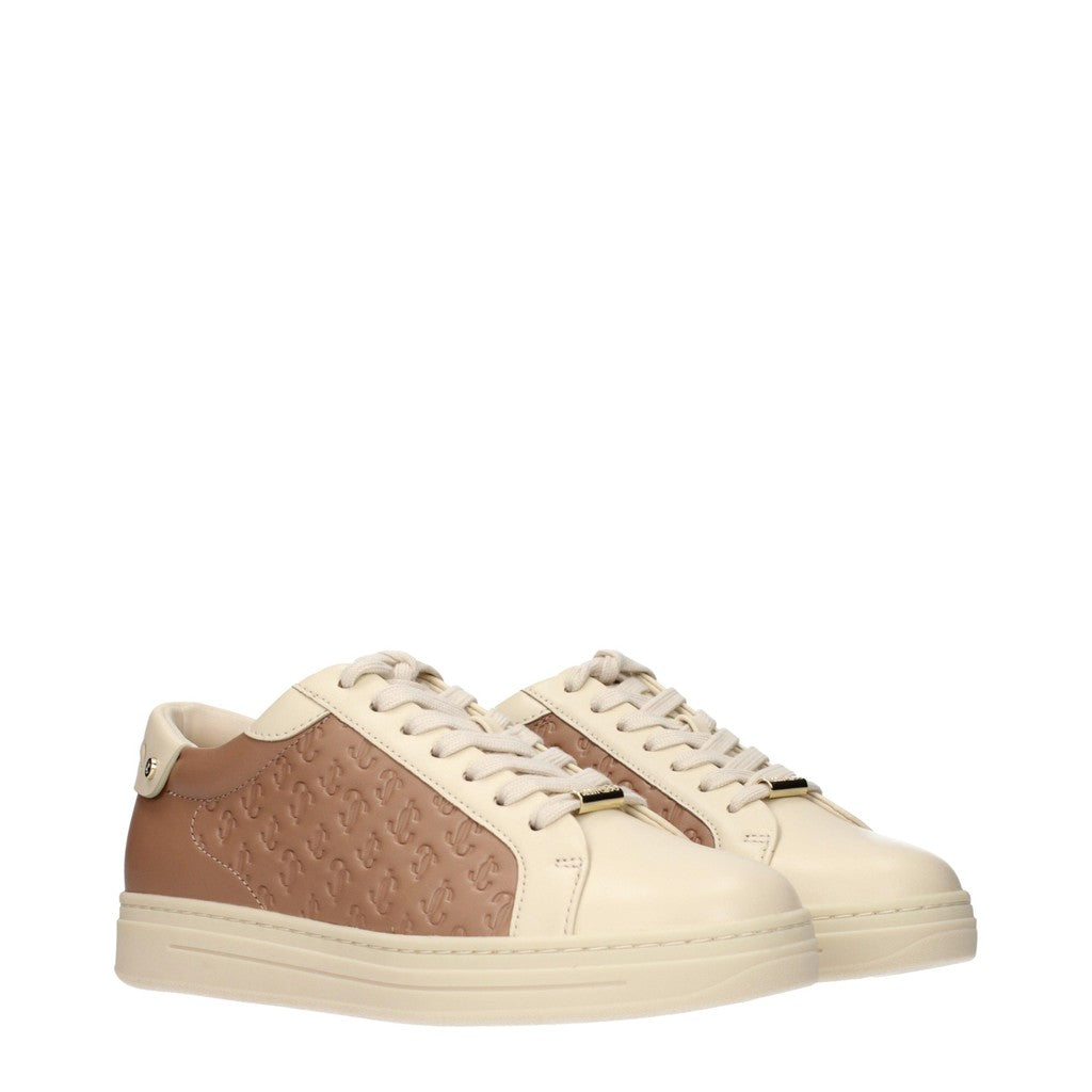 Jimmy Choo Rome Sneakers met goudkleurige details – Beige