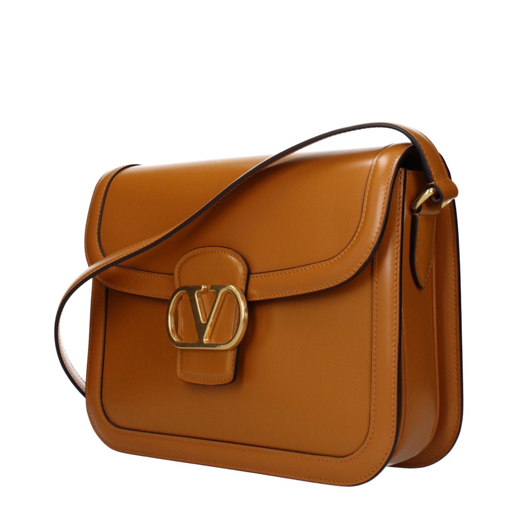 Valentino Garavani Leren crossbodytas met drie vakken – Bruin