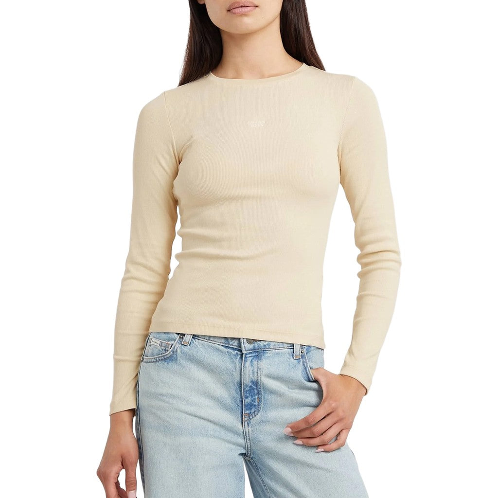 Guess T-shirt met lange mouwen – Beige