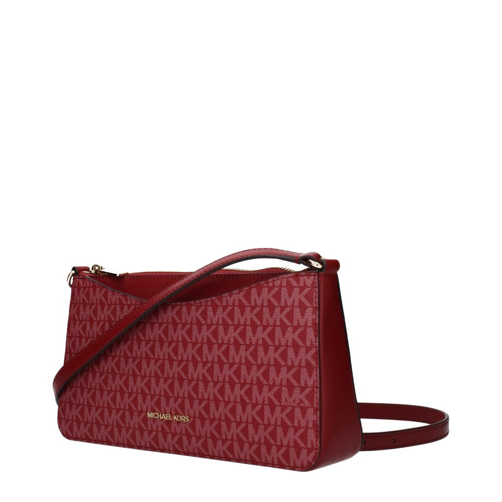Michael Kors Arden Crossbodytas van stof en leer – Rood